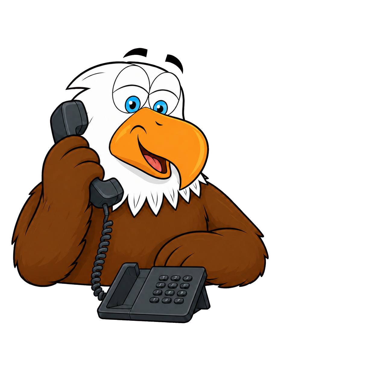 Águila de Adonai atendiendo el teléfono