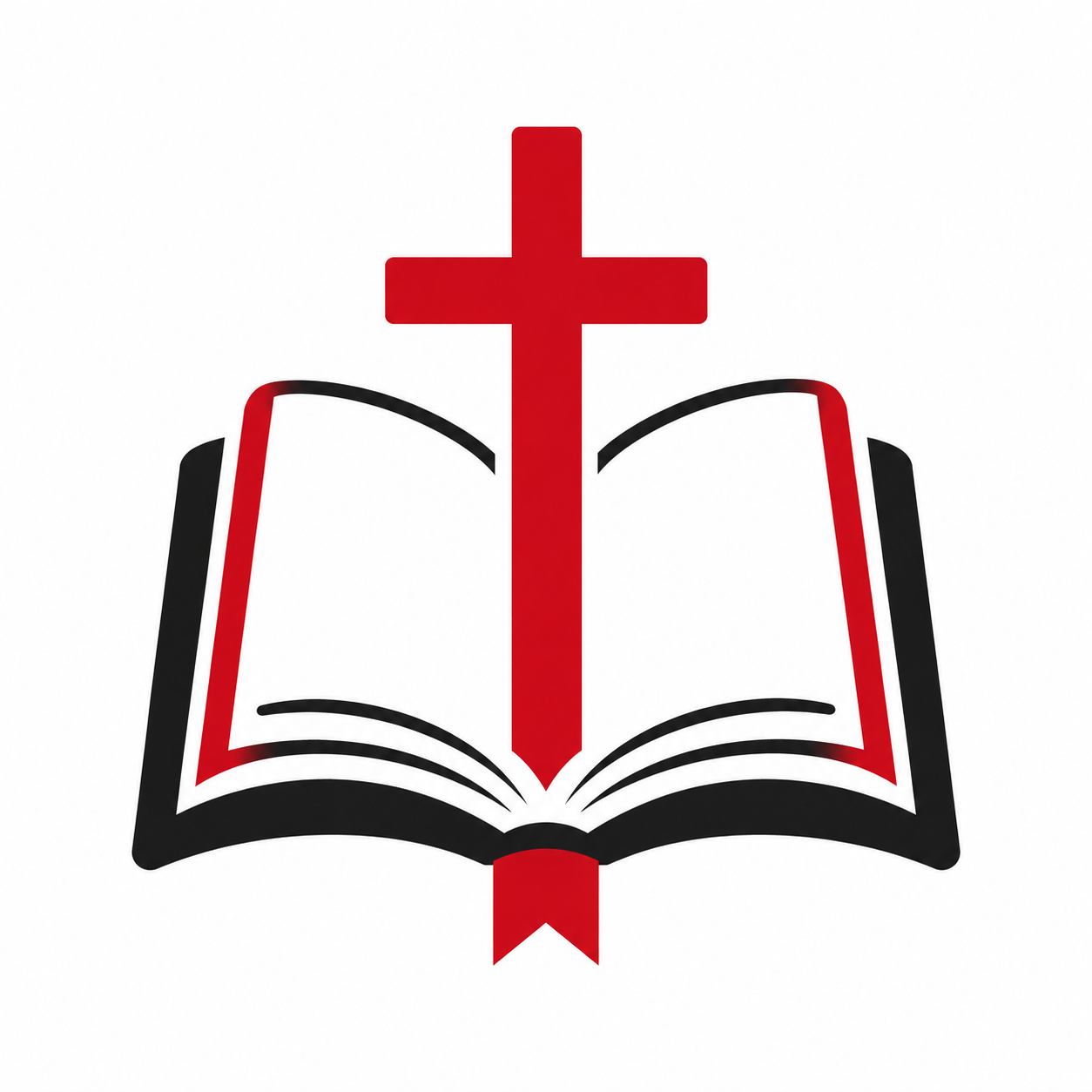Biblia abierta con una cruz
