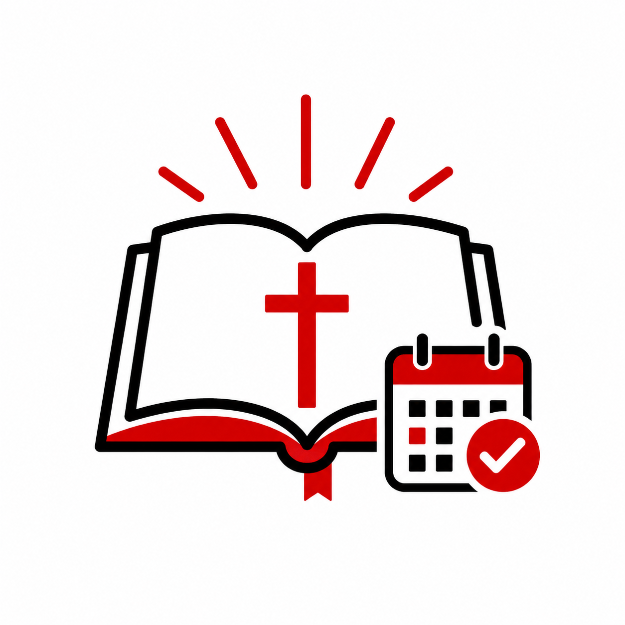 Biblia con calendario semanal